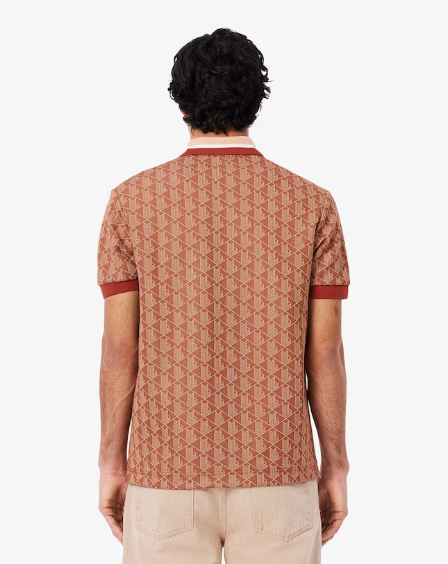 Polo Clássico Fit em Jacquard Monograma