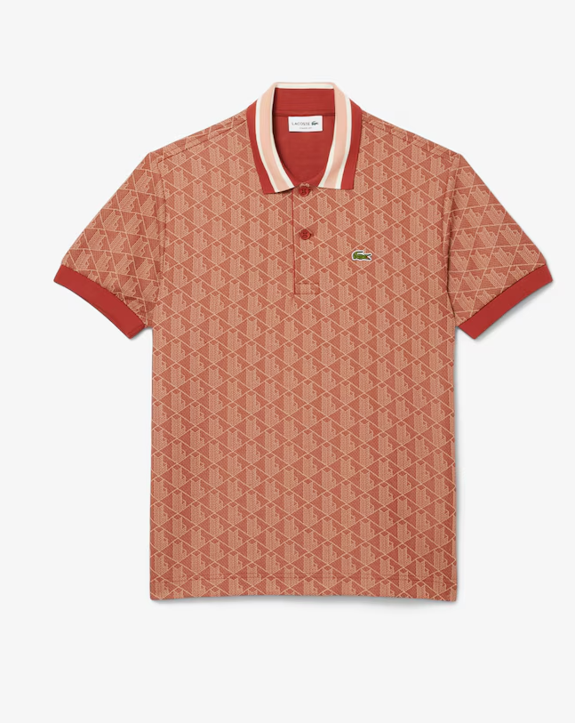 Polo Clássico Fit em Jacquard Monograma