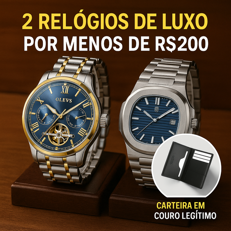 Olevis Prime + Nautillus Luxo (Ganhe um Super Brinde: Carteira em couro legítimo)