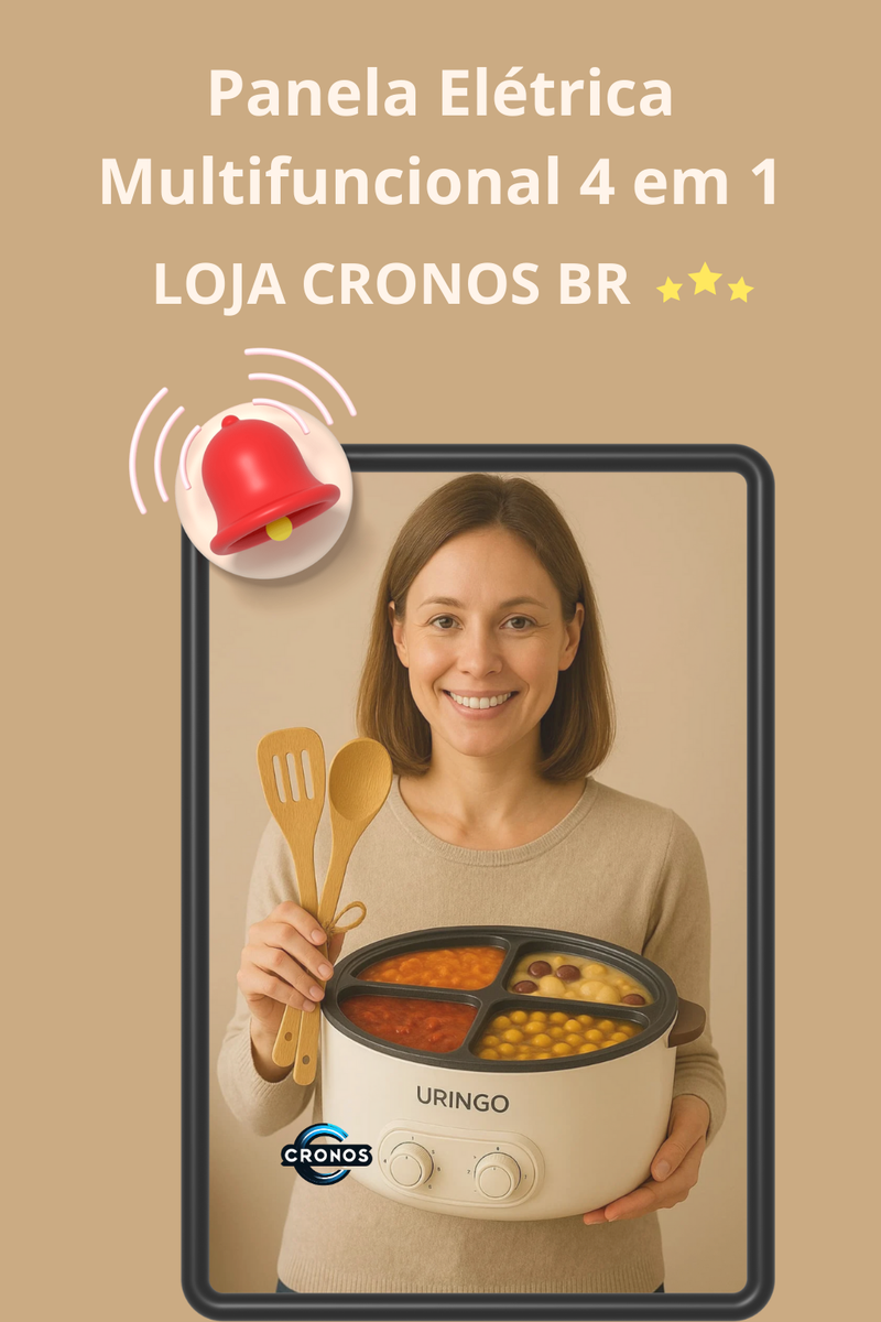 Panela Multifuncional 4 em 1 - MAIS PRATICIDADE NA COZINHA COM 6L