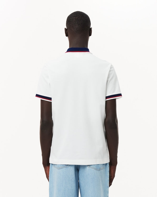 Polo Regular Fit em Mini Piqué Stretch