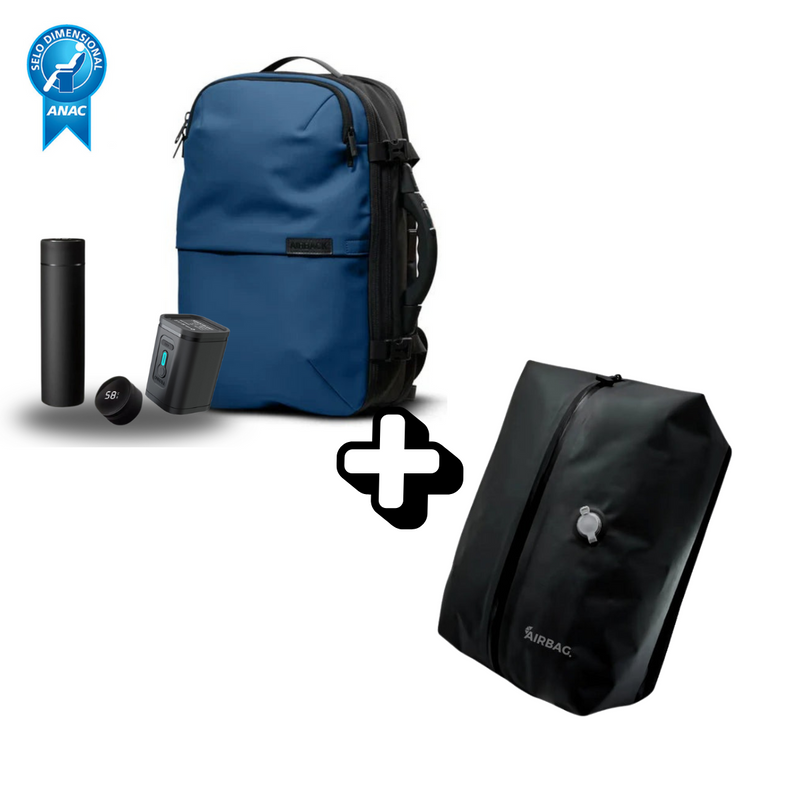 Mochila SuperBag  + Sistema de vácuo integrado + Garrafa Inteligente + Bomba de ar portátil (COD3)