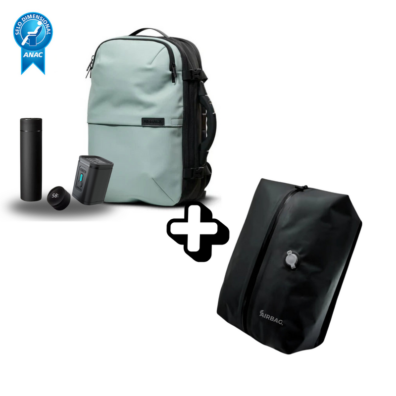 Mochila SuperBag  + Sistema de vácuo integrado + Garrafa Inteligente + Bomba de ar portátil (COD3)