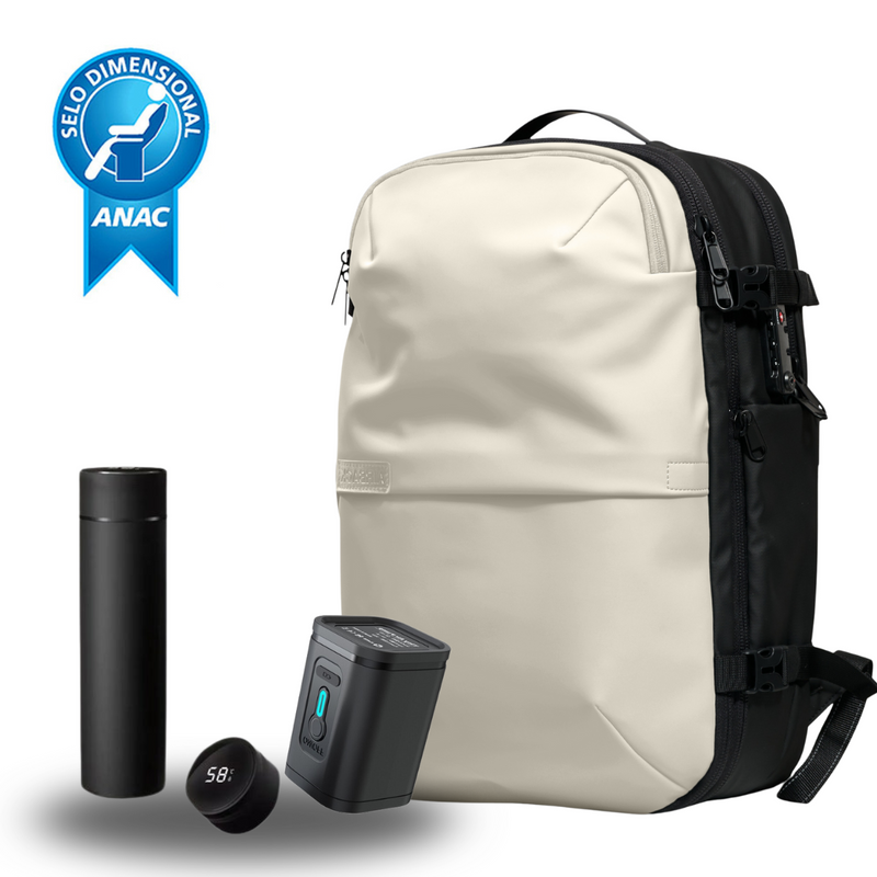 Mochila SuperBag  + Sistema de vácuo integrado + Garrafa Inteligente + Bomba de ar portátil (COD3)