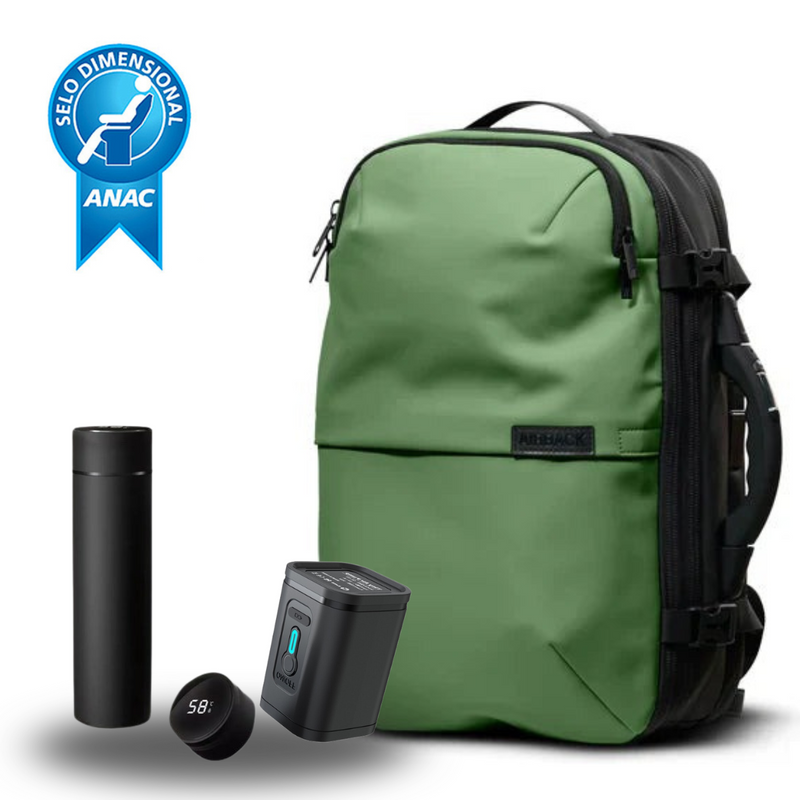 Mochila SuperBag  + Sistema de vácuo integrado + Garrafa Inteligente + Bomba de ar portátil (COD3)