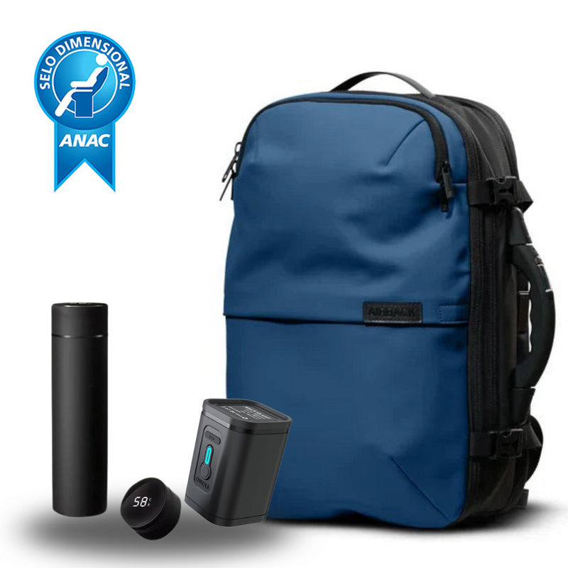 Mochila SuperBag  + Sistema de vácuo integrado + Garrafa Inteligente + Bomba de ar portátil (COD3)