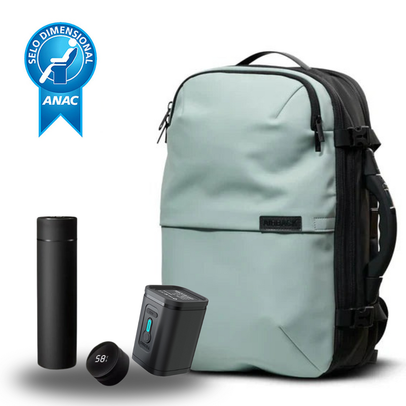 Mochila SuperBag  + Sistema de vácuo integrado + Garrafa Inteligente + Bomba de ar portátil (COD3)