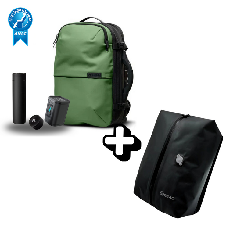 Mochila SuperBag  + Sistema de vácuo integrado + Garrafa Inteligente + Bomba de ar portátil (COD3)
