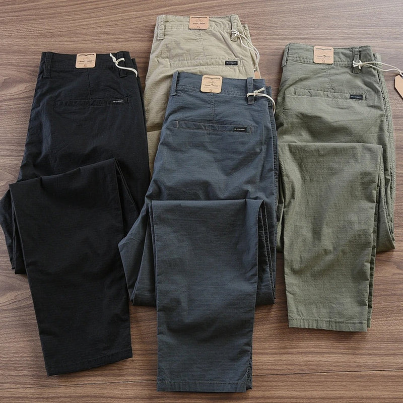 CALÇA RETA MASCULINA EM SARJA - KIT 4 UNIDADES (COD 3)