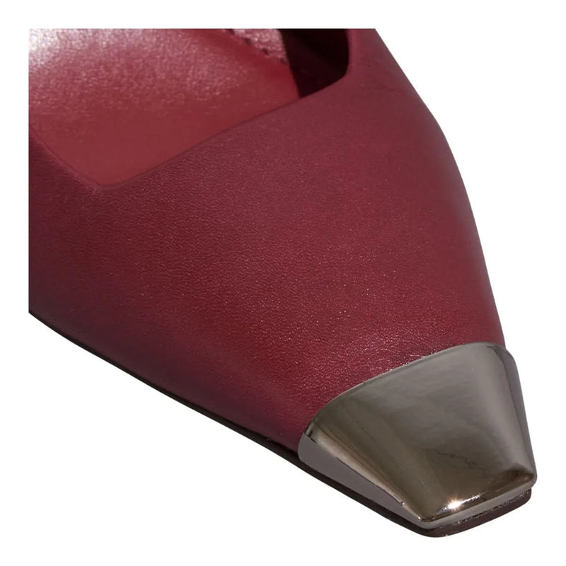 Scarpin Elegance Metal Cap – Salto Fino Aberto com Bico Metalizado